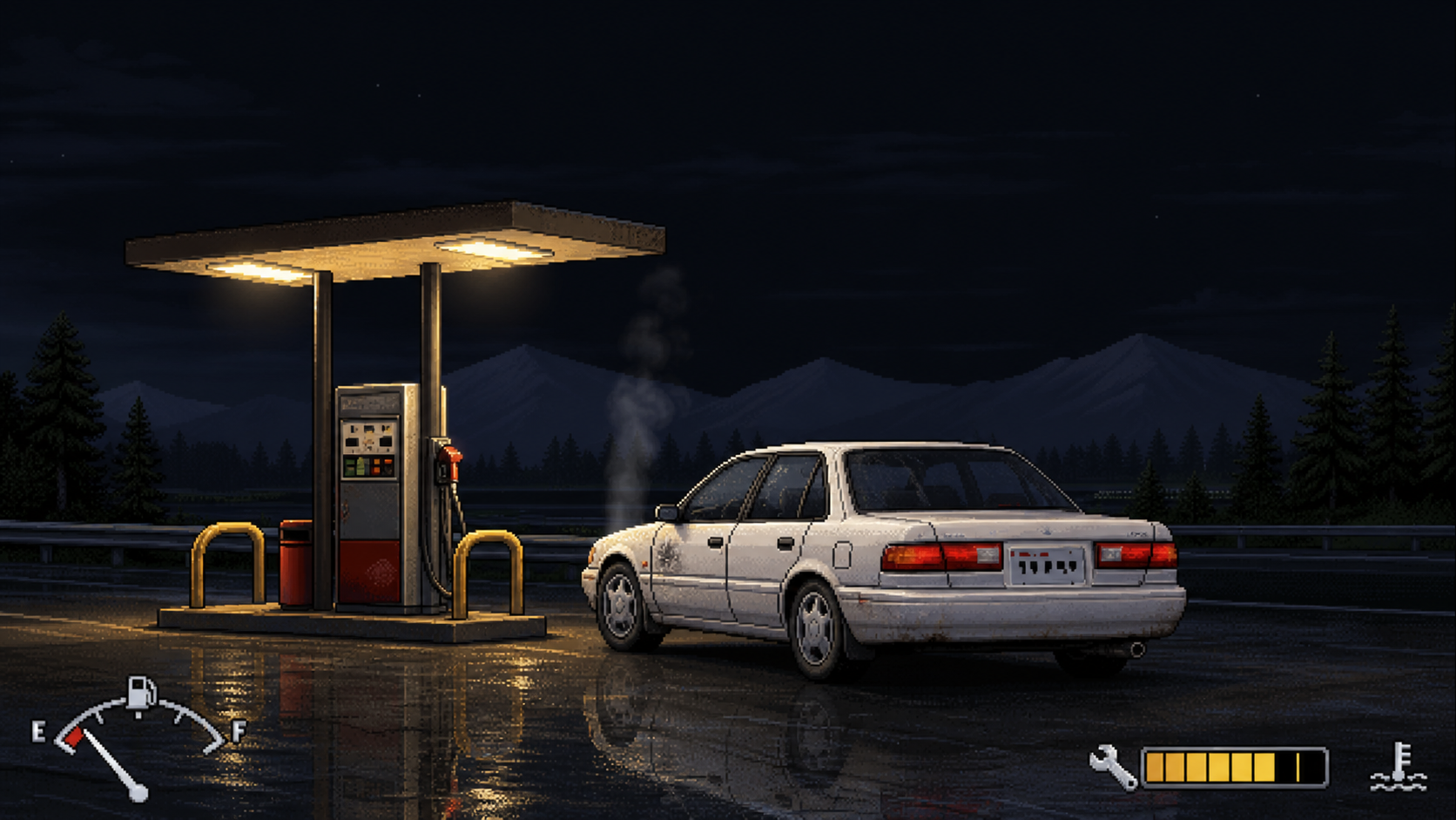 Filling up under the canopy
